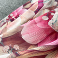 One-shoulder Flared Sleeve Floral Dress