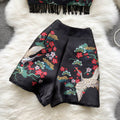 Printed Tape Top & High Waist Shorts Two-piece