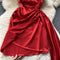 Furry Patchwork Irregular Slip Dress