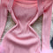 Furry Sleeve Patchwork Asymmetry Dress