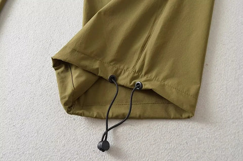 Drawstring Overalls With Large Pockets