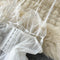 Puffy See-through Mesh White Dress