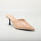 Stone Stiletto Slippers With Pointed Toes