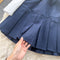 Long Sleeve Blouse&Pleated Dress 2Pcs
