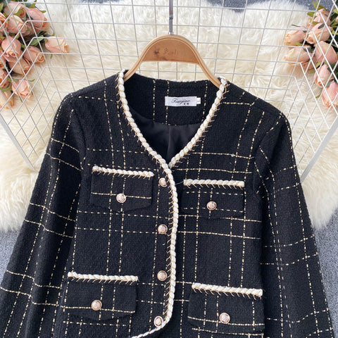 French Vintage Buttoned Short Jacket