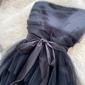 Layered Mesh Chic Black Dress