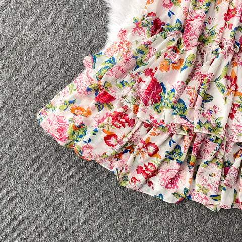 V-neck Floral Dress