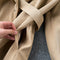 Solid Color Strap-on Hooded Jacket