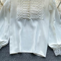Embroidered Lace Puff Sleeve Top