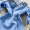 Beaded Bow-tie Mesh Fishtail Dress
