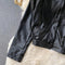 Single-breasted Retro Cropped Motorcycle Leather Jacket