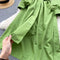 Irregular Design Split Dress with Waistbelt