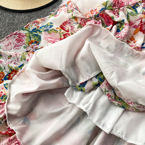 V-neck Floral Dress