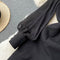 Irregular Design Fishtail Black Dress