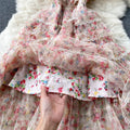 Fairy Waist-skimming Floral Cake Dress