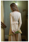 Bow Lace Pearl Knit Dress