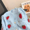 Cute Strawberry Pattern Knitted Cardigan