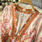 Vintage V-neck Floral Printed Dress