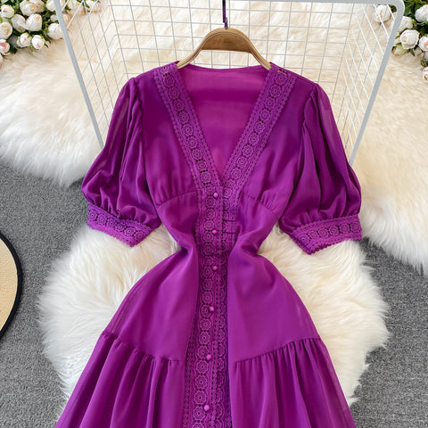 V-neck Lace Dress