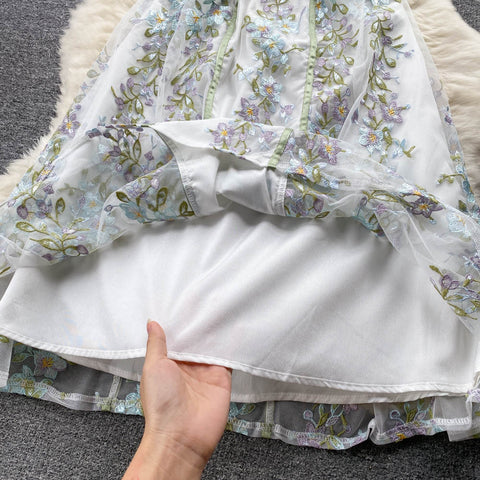 Printed Tube Top Fairy Halter Dress
