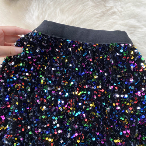Chic Sequin Decorated Camisole&Skirt 2Pcs