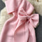 Elegant Bow Tie One-shoulder Dress