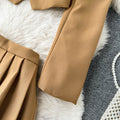 Japanese Style Jacket&Pleated Skirt 2Pcs