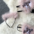 Cute Furry Bow-tie Costume 2Pcs Set