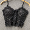 Lace Sequined Breast Wrap Bra