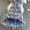 Mesh Embroidery Crochet Dress