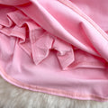 Solid Color Pleated Vest&Skirt 2Pcs Set