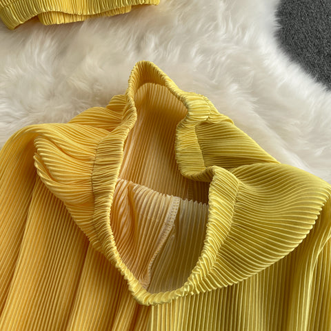 Two-piece Tube Top Gradation Wide-leg Pants