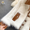 Lapeled Thermal Faux Fur Short Coat