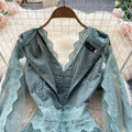 Fairy Lace V-neck Mesh A-line Dress