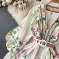 Ethnic Style V-neck Floral Dress