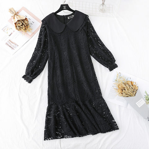 Fishtail Hem Lace Dress
