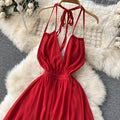 Chiffon High-waist Slip Dress