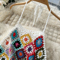 Ethnic Style Lace-up Vest&Skirt 2Pcs