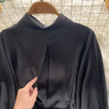 Waist-collar Bat Sleeve Shirt