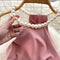 Sleeveless Pink Dress with Pearl Neckline