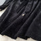 Vintage Waist-slimming A-line Black Dress