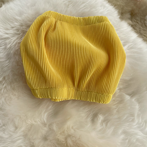 Two-piece Tube Top Gradation Wide-leg Pants