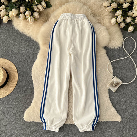 Casual Striped Baggy Harem Trousers