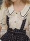 Two-piece Suspender Skirt with Blouse