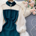 French Retro Stitching Dress