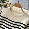 Color Blocking Striped Knitted Dress