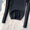 Black Sweater&Plaid Skirt 2Pcs