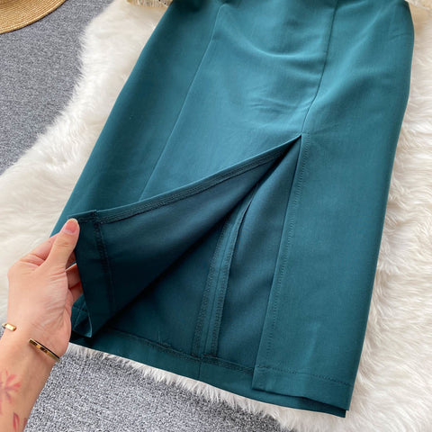 Waist-Slimming Patchwork Dress