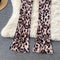 Printed Slim Fit Flared Long Trousers