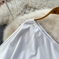 Tasseled Fur Patchwork Satin Dress